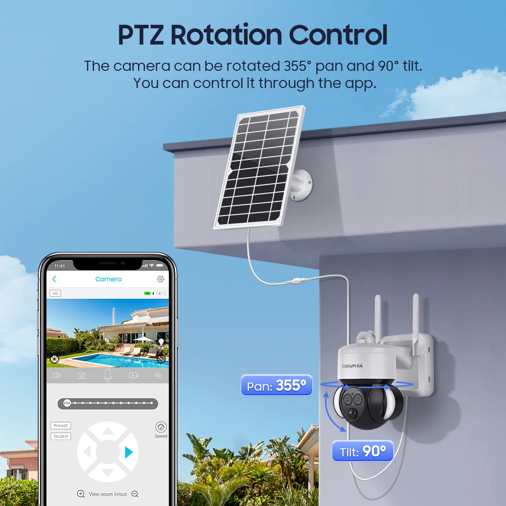 Imagem -04 - Shiwojia 3k 6mp Lente Dupla Câmera Solar 12x Zoom Óptico 4g Wifi Câmera de Segurança ao ar Livre Rastreamento Humanoide Alarme Visão Noturna