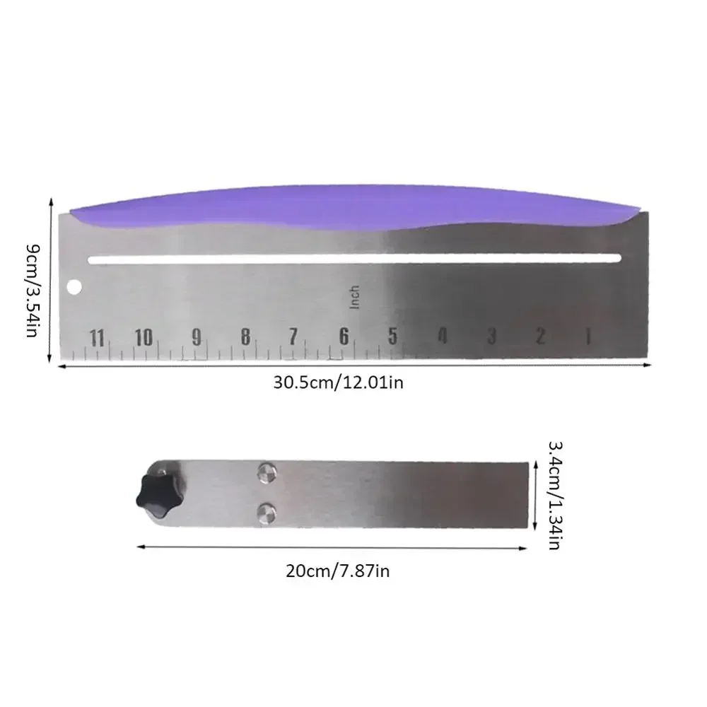 Adjustable Cake Scraper Baking Crisp Corners Cakes Comb Metal Cake Edge Smoother Made of Stainless Steel DIY Baking Tools
