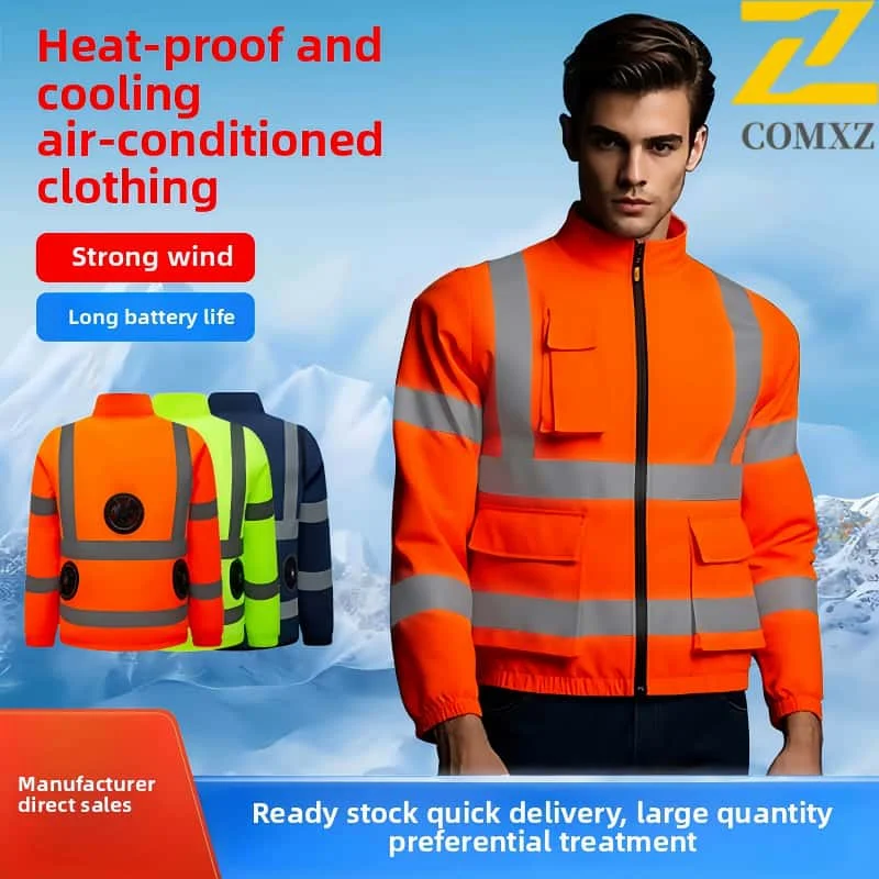 

Men Summer New Cool Jacket Wearable Cooling Fan Vest Air Conditioning Jacke Cooling Outdoor Work Fishing Short Sleeves Waistcoat