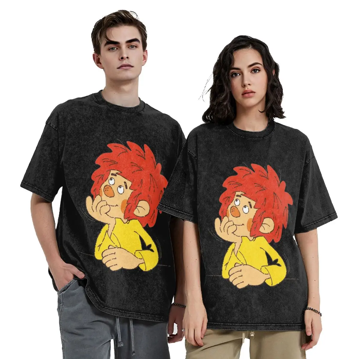 

Pumuckl Charaktere хип-хоп футболки с короткими рукавами потертые топы футболки уличная футболка винтажная для мужчин и женщин