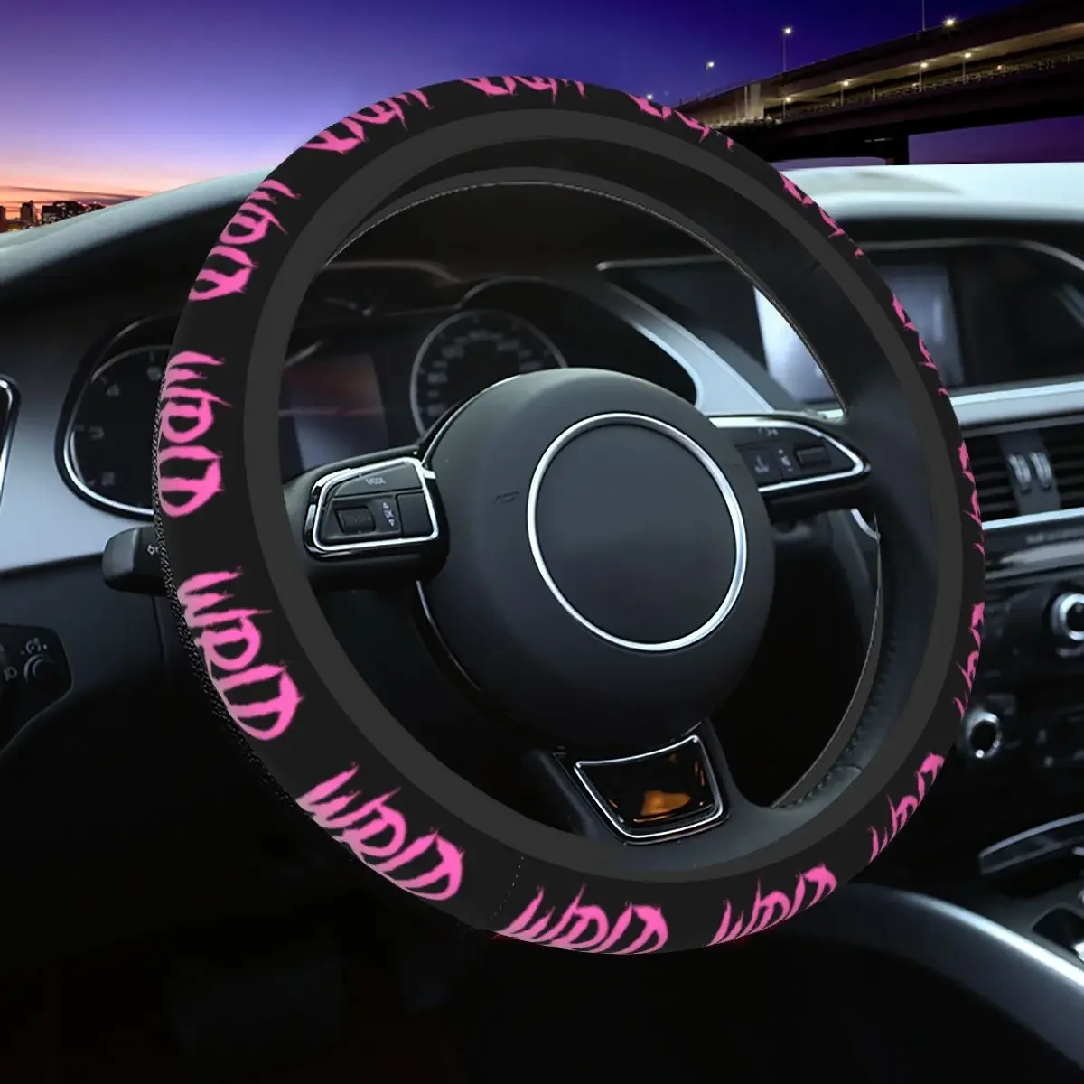 Car Steering Wheel Covers Juice Wrld Anti-slip Rap Music Braid On The Steering Wheel Cover Car-styling Fashion Car Accessories