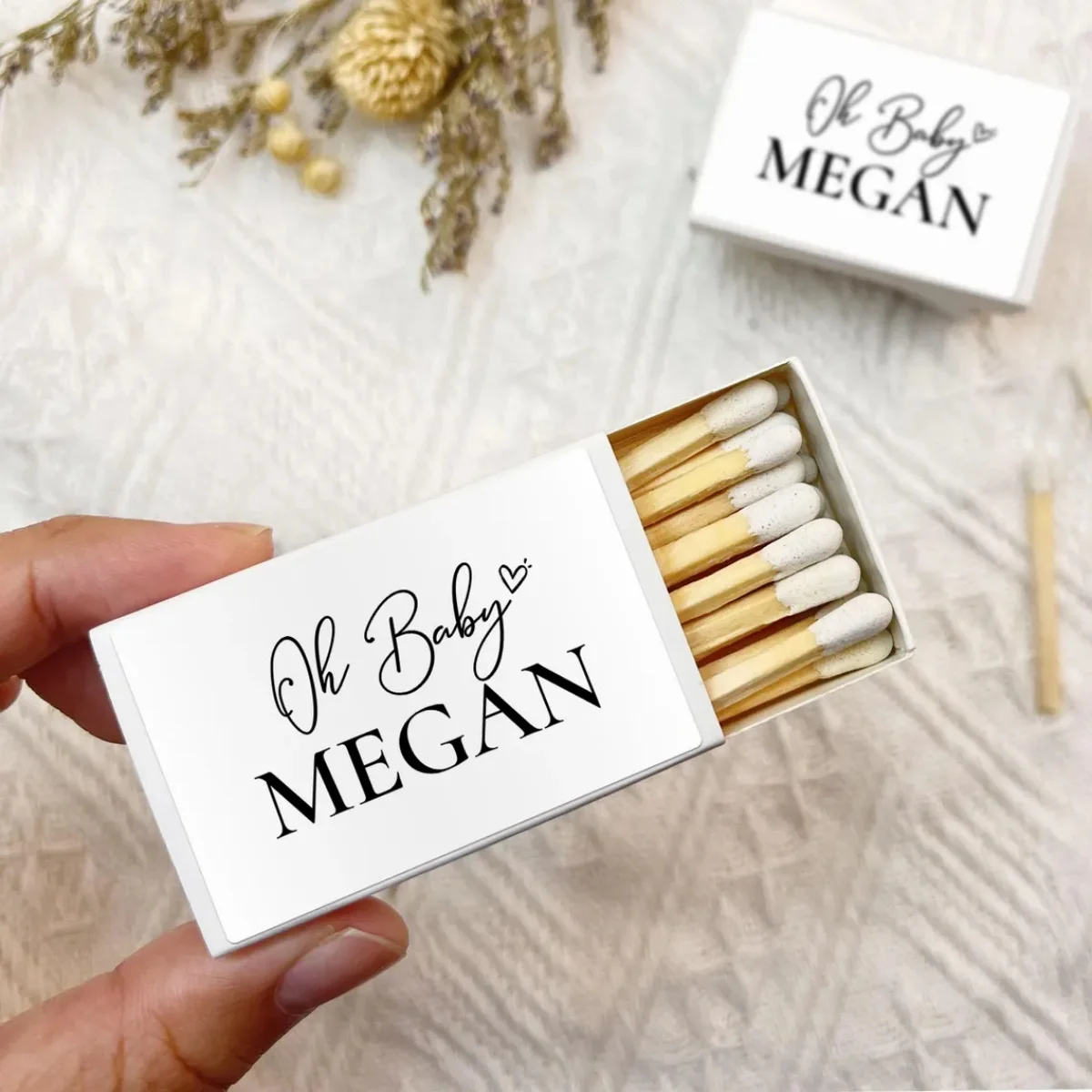 

Bulk Baby Shower Match Boxes / Custom Baby Name Matchboxes / Personalized Matchbox / Baby Shower Matchbook Printable / Custom Ma