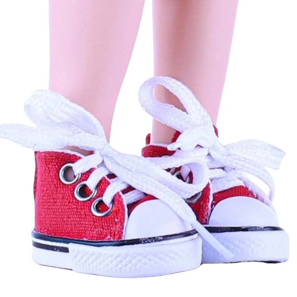 High Quality 1 Pair Fashion Design 4.8cm Shoes PU Rubber Sole Sneakers Canvas Footwear for 24cm Potato Mia Accessories
