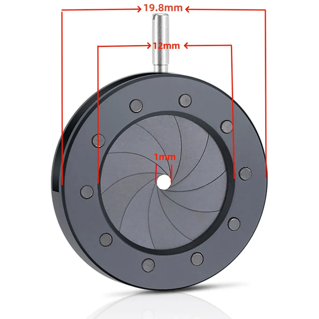 Aperture 1-12mm Diameter iris damper Metal Zoom Optical Iris Diaphragm