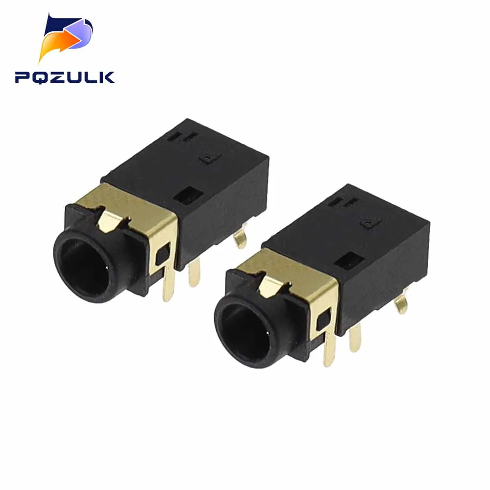 10PCS PJ-342 3.5mm Headphone jack PJ342 6Pin Audio Socket Sinking Plate SMD Gold Plated Connector