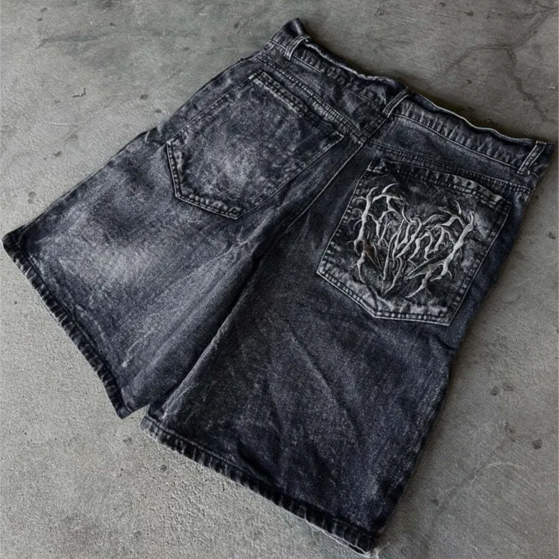 Gothic Retro Oversized Baggy Fit Unisex Short Pants Men Y2K