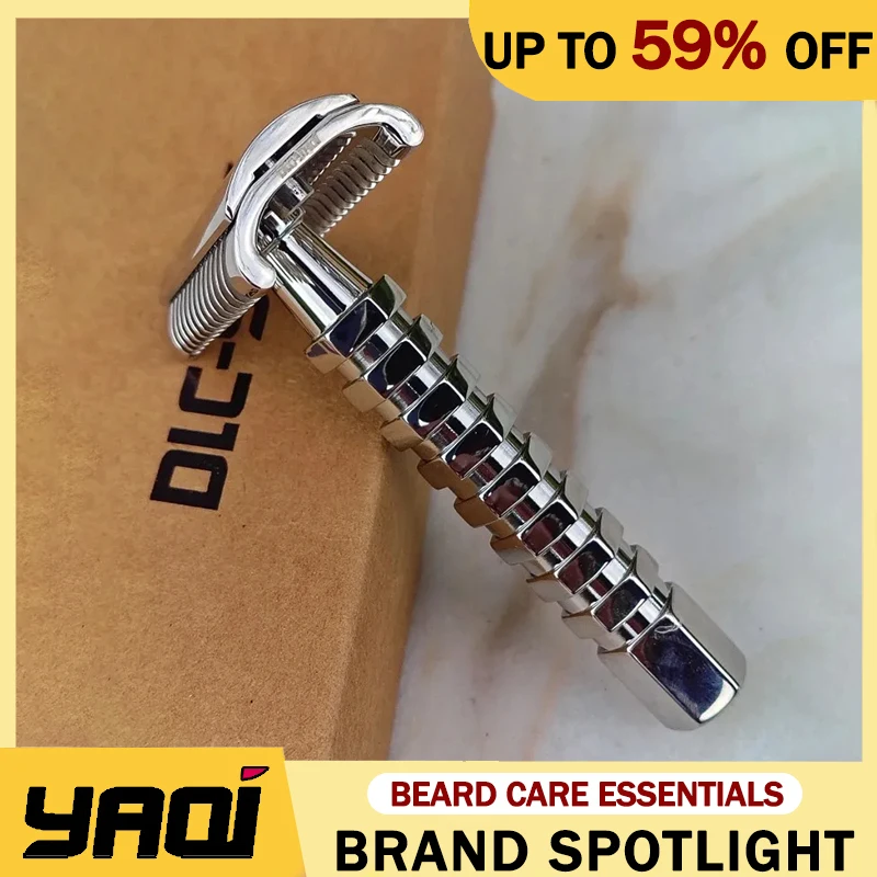 

Yaqi Duomo Stainless Steel Safety Razor Provide Precise Professional Shaving Razor With A 0.70MM Blade Gap 80mm Handle Length
