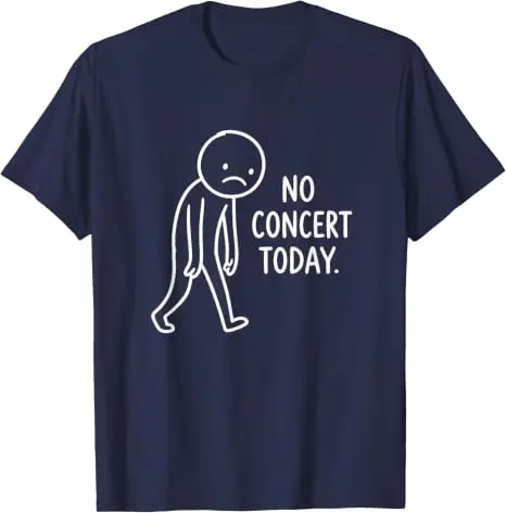 Lustiges trauriges Strichmännchen, kein Konzert heute, Musikliebhaber, Humor-T-Shirt, Y2k, verspieltes Comic-Grafik-Spruch-T-Shirt, personalisierte Streetwear – Detail 18
