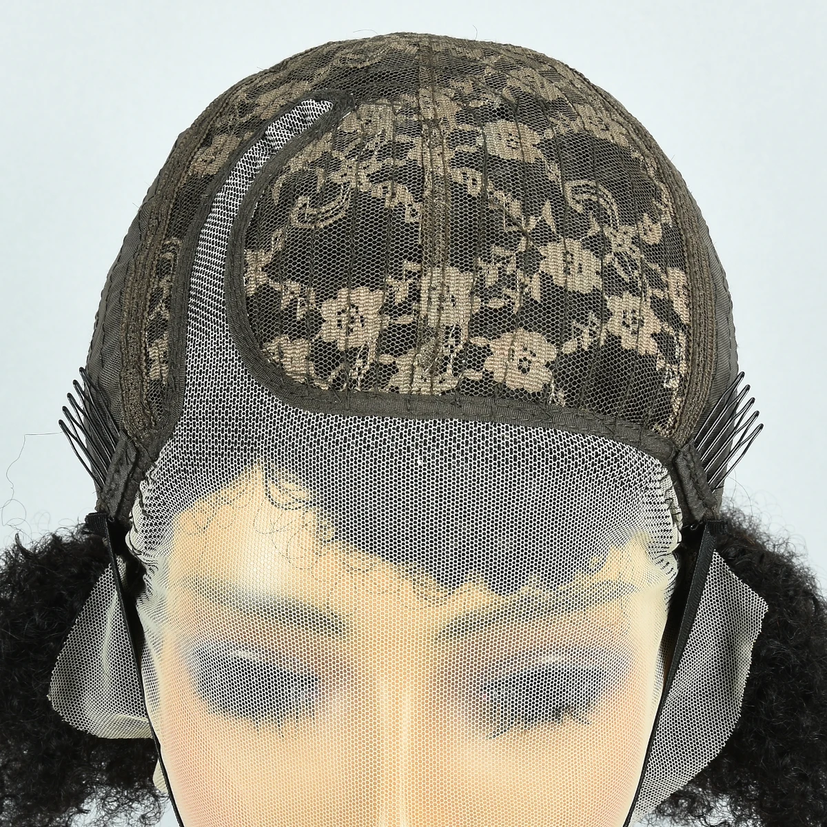 Miss Rola Afro Kinky Lace Front Wigs 100% Human Hair Brazilian 13x5x1 Lace Pixie Cut Wigs Remy Natural Black Afro Curly Hair Wig