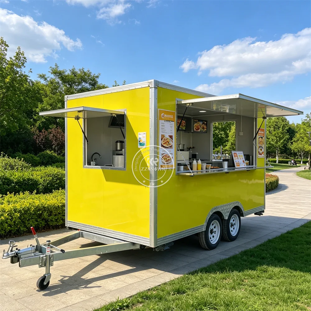 

Fully Equipped Dessert Snack Mobile Food Trailer Commercial Ice Cream Cart Street Festival Food Truck Fully Equipped