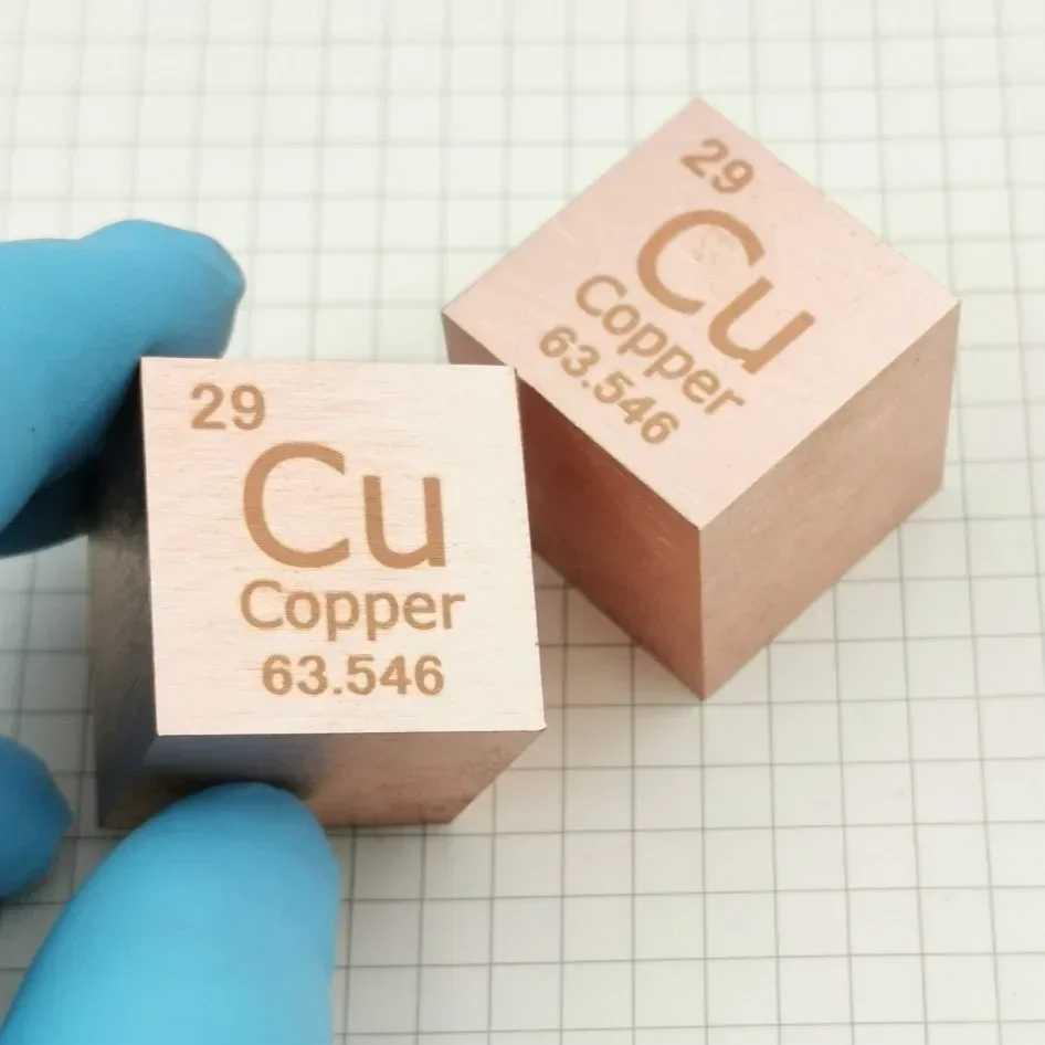 Copper Metal 1 Inch 25.4mm Density Cube 99.95% Pure for Element Collection