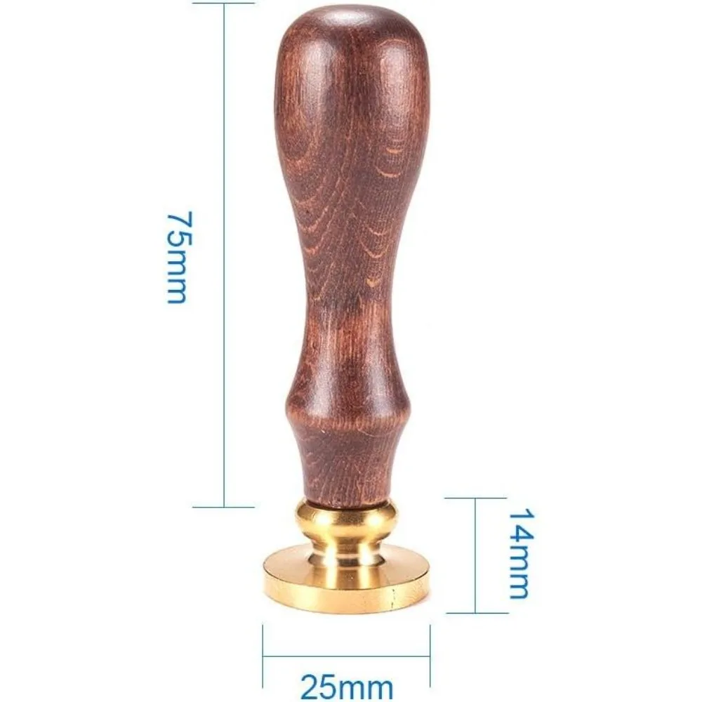 Seal Stamp Vintage Retro Brass Head Wooden Handle Alphabet Letter A Initial Classic Sealing Stamp
