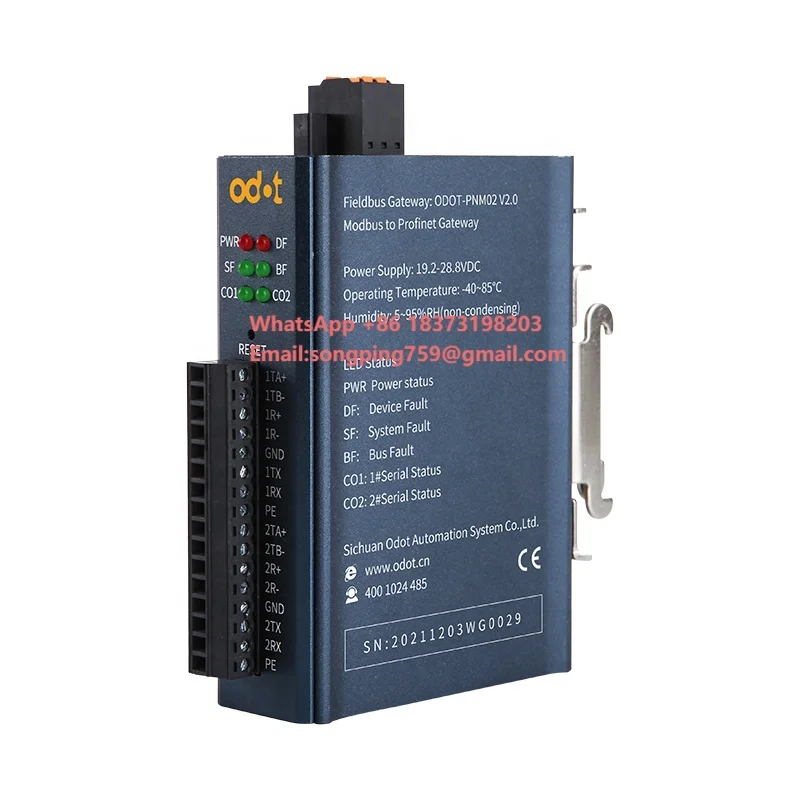 Industrial Modbus to Profinet Gateway Protocol Converter ODOT-PNM02 V2.0/V2.1