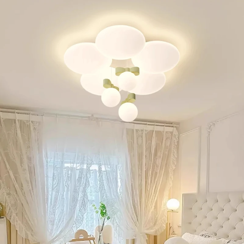 Cream Style Flower Petal Ceiling Lamps Warm Children's Room Lamp LED Modern Romantic Girl Bedroom Baby Room Flower Ceiling Light