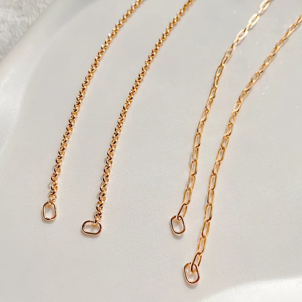 سلسلة مشبك ورق من eManco DIY مطلية بالذهب من الفولاذ المقاوم للصدأ هدايا مجوهرات نسائية مصنوعة يدويًا #4
