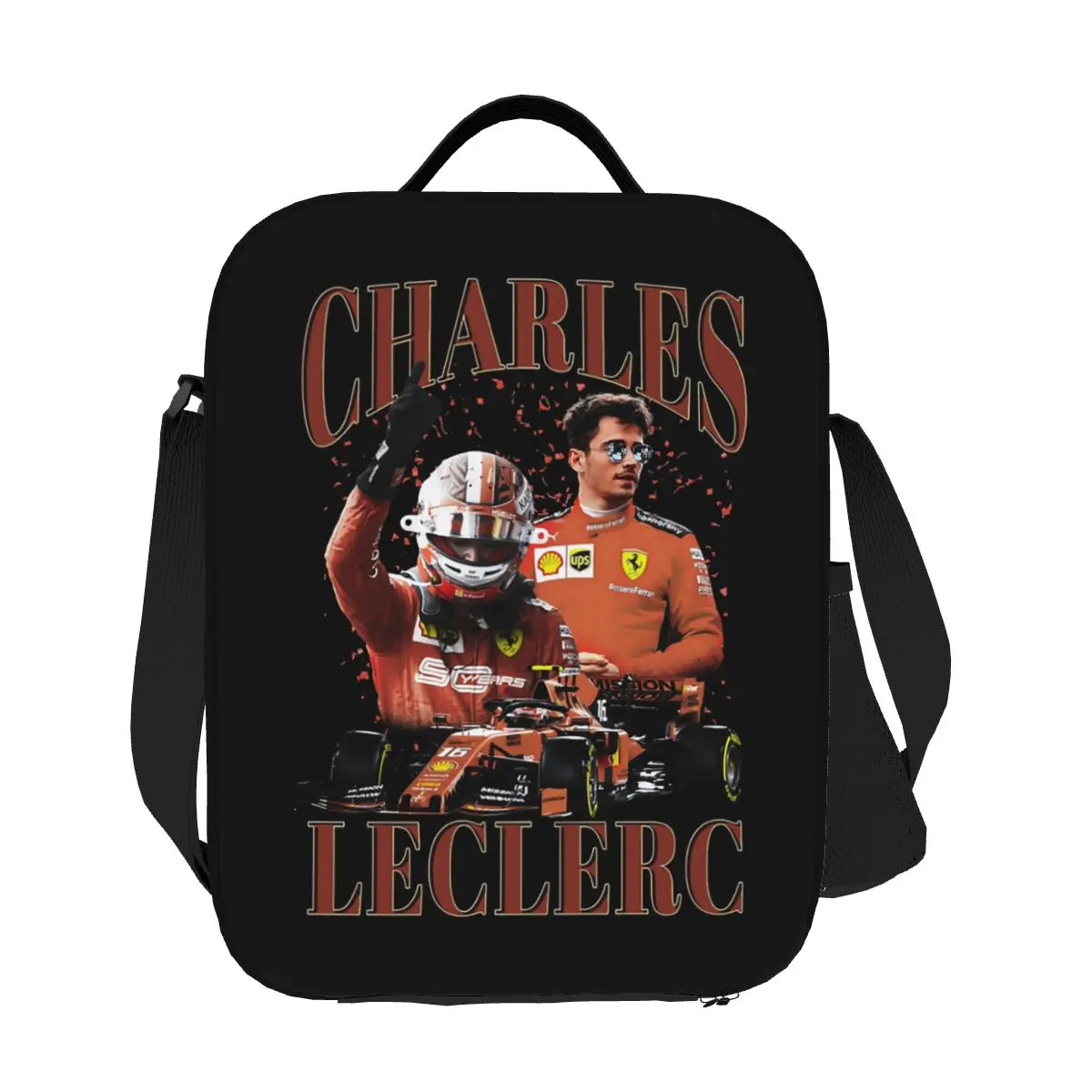 

Custom Formula One Driver Leclercs Monaco Charles Insulated Lunch Bag for Women Thermal Cooler Bento Box Office Work School