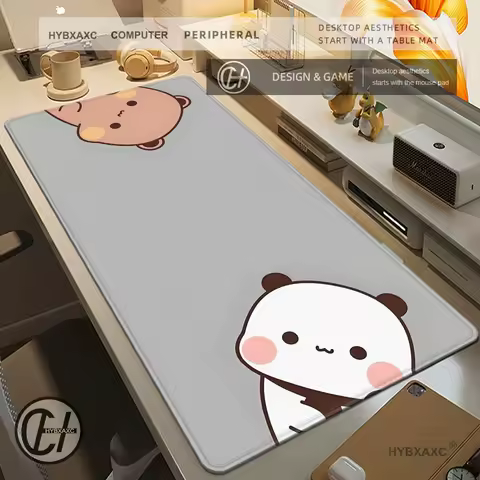 BuBu DuDu Mouse Pad Desk Mouse Pad Cute HD Desk Pad Extended Gaming Keyboard Mats Large 100x50cm XXL Gamer Mousepad