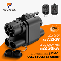 Goodcell EV Charging Adaptor CCS2 to CCS1 AC/DC 7.2kw/250kw Fast Charging Conventer Use In Public Charging Station