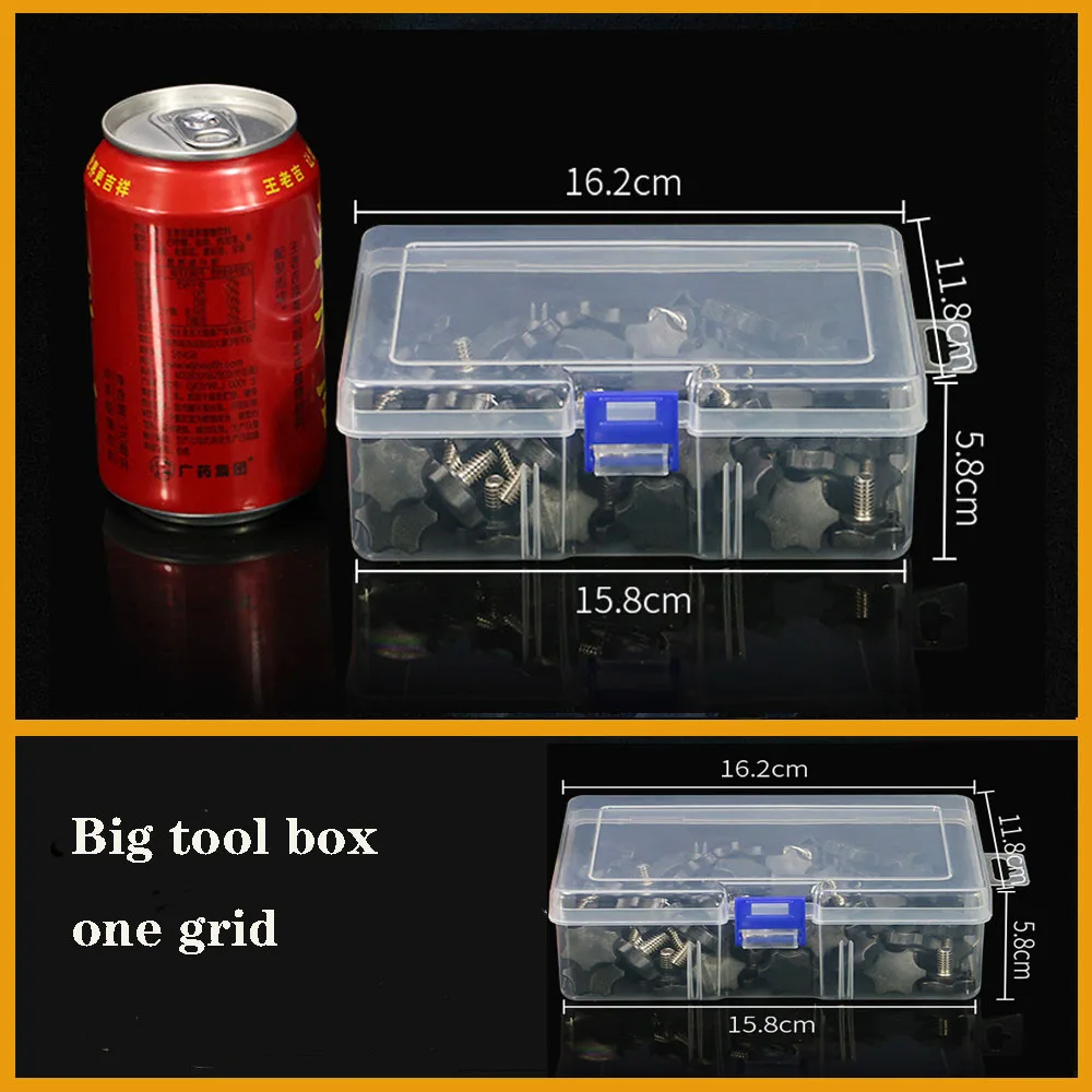 Product display Container big 1 grid  Plastic Box Practical Adjustable Compartment bead storage case Screw Holder Case Organizer