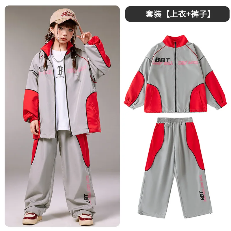 Tenue de danse Hip Hop pour enfants, ensemble de vêtements de spectacle Jazz de Style de rue pour garçons et filles, tendance d'automne