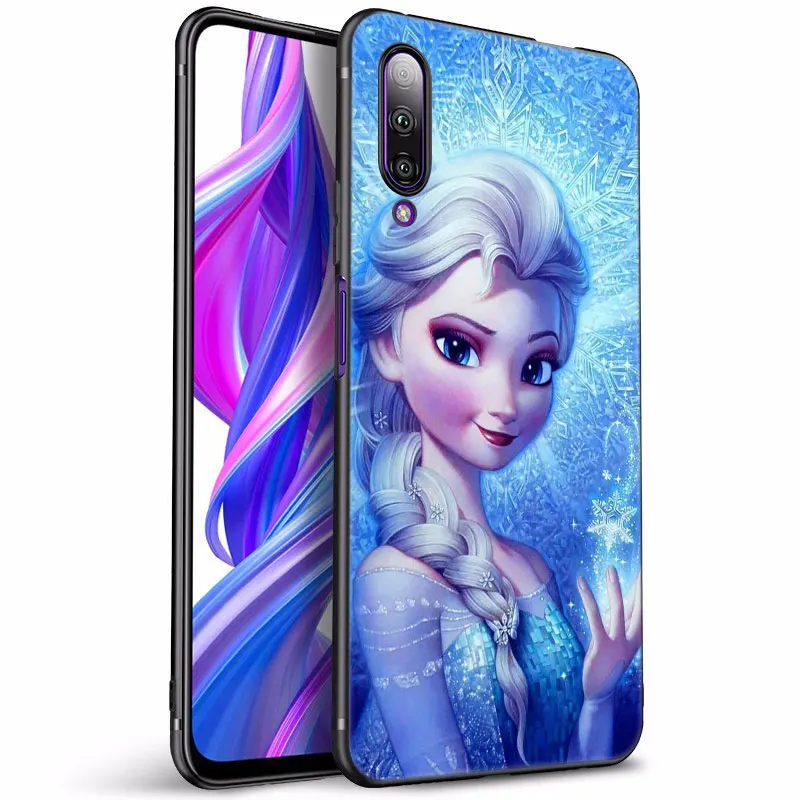 Disney Princess Frozen Elsa Black Case For Huawei NOVA Y90 10 Pro 9Z Y9A Y7A Y5P Y6P Y7P Y8P Y5 Y6 Y7 Y9 Prime 2019 Y6S Y8S Y9S