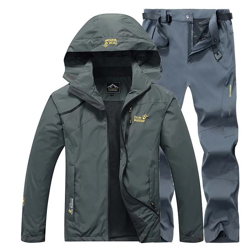 Waterproof Fishing Suit Breathable durable Hooded Jacket Fishing Wear Outdoor Fishing Pants Windbreaker Fishing Clothes Men - view 3
