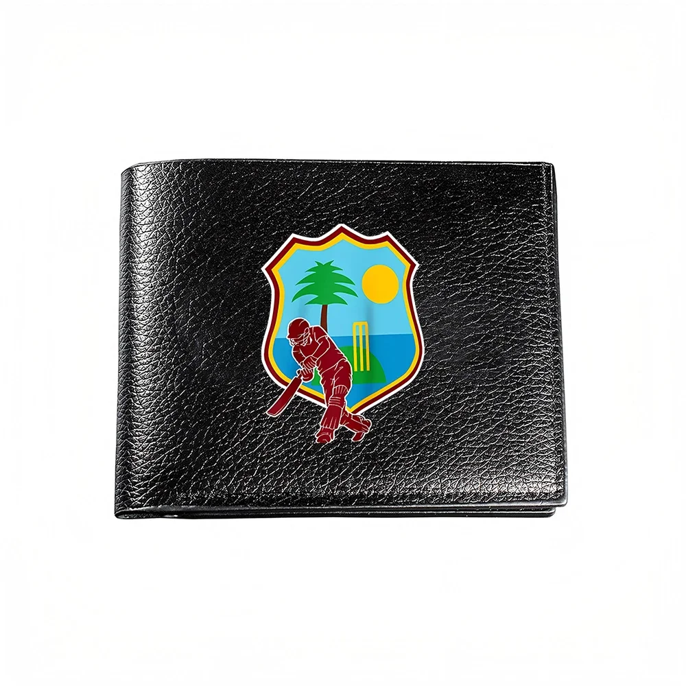 Cricket Player Shield Design Men's Wallet Card Holder Casual Business Fashion Print Accessory