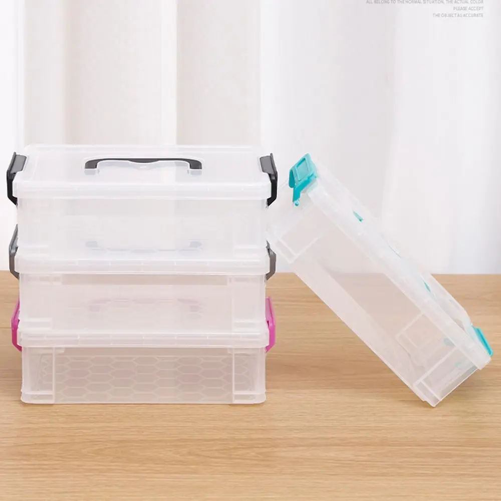 

Прямоугольный прозрачный контейнер для хранения с замком, пылезащитный, пластиковый