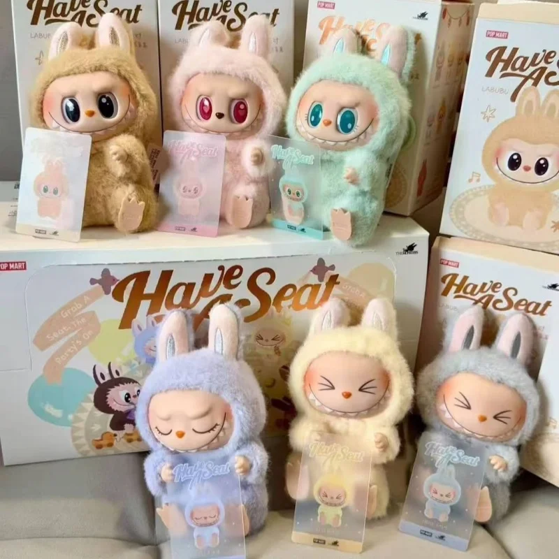 

Labubu Doll POP MART Blind Box The Monsters Have A Seat Series Mystery Box Macaron Color Vinyl Plush Pendant Toys Action Figure