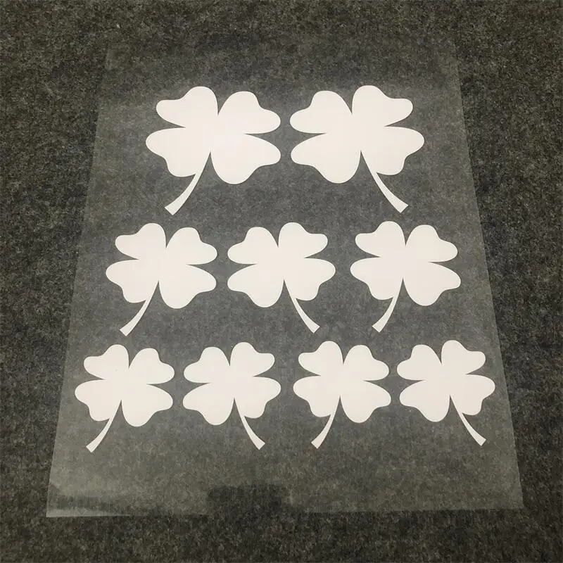 Adesivi per auto Decorazione del corpo del trifoglio a quattro foglie Decalcomanie riflettenti copri graffi adesivi modificati con personalità accessori auto