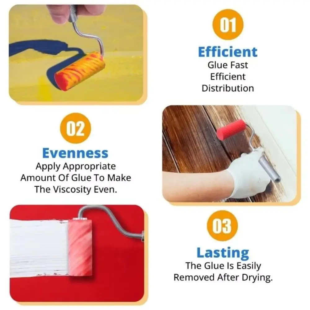 

Soft Silicone Silicone Paint Roller Mini Size Easy to Clean Small Paint Roller Aluminum Handle 1-7/8 Inch Silicone Glue Roller