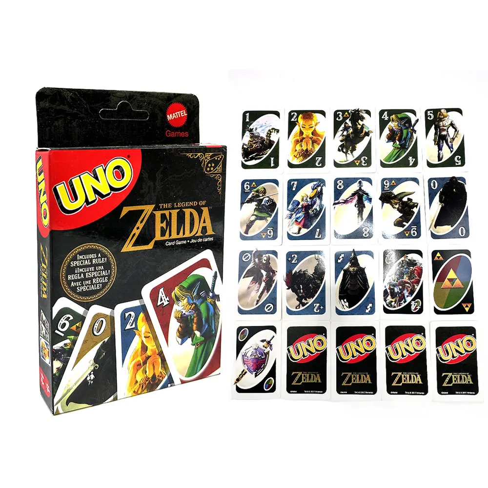 Mattel Games UNO The Legend of Zelda Card Game for Family Night with Graphics from The Legend of Zelda & Special Rule