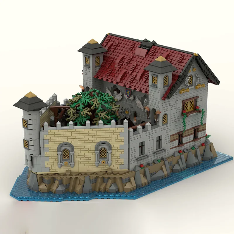 Moc série de arquitetura medieval castelo prisão medieval técnica tijolo diy conjunto montagem brinquedo aniversário das crianças presente natal
