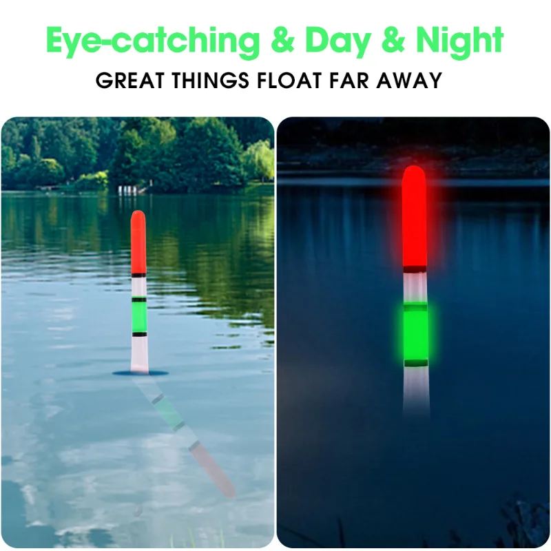 2Pcs EVA Luminous Fishing Night Float Light Stick Foam Plastic Bobber Sea Rock Fishing Floats Fishing Accessories 10/15/20g