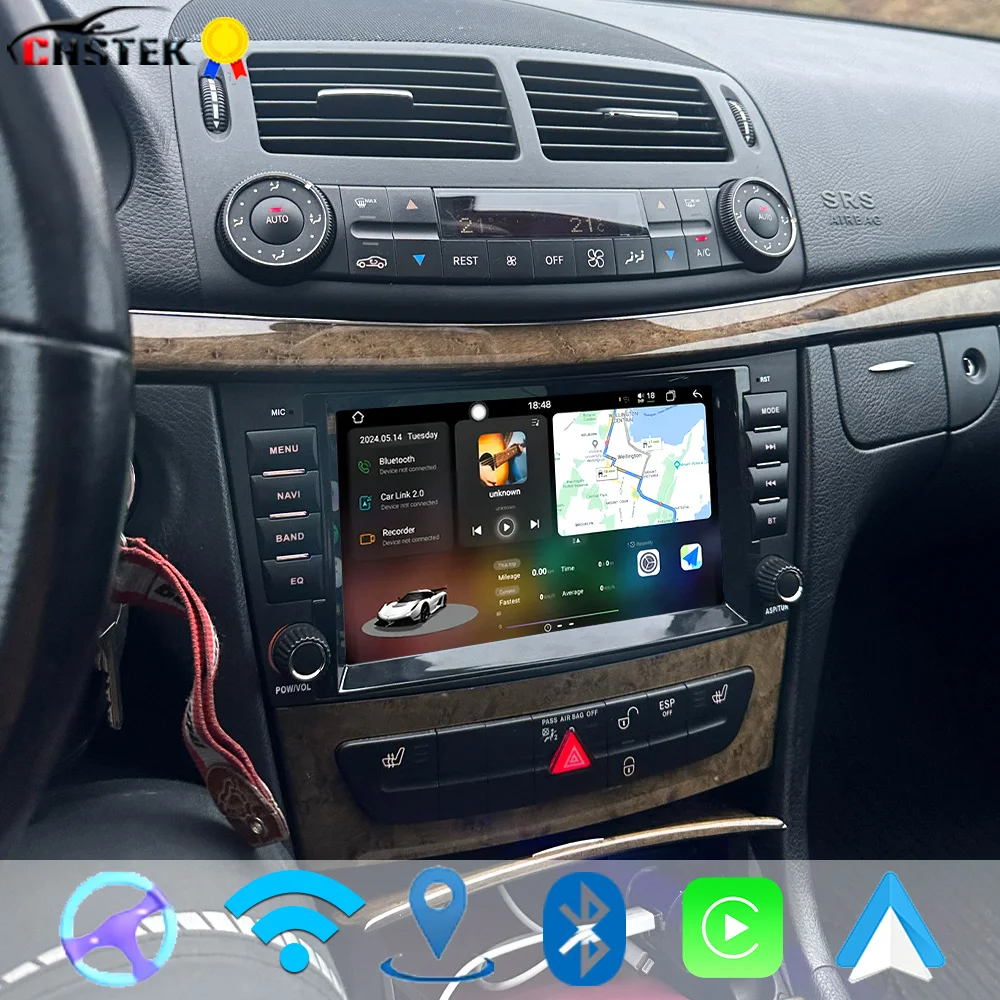 CHSTEK Android 13 Car Radio For Mercedes Benz E-Class W211 W463 W209 W219 E200 E220 GLS Multimedia Carplay Player GPS WIFI 4G FM