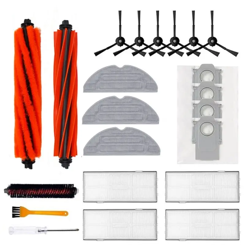 

ABWZ-22PCS For Roborock S8 Pro Ultra Robot Vacuum Cleaner Dual Main Brush Side Brush Filter Mop Dust Bag Accessories Kit