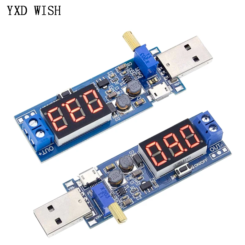 10PCS Boost Buck Converter USB Step-UP / Step-Down Power Supply Module DC-DC 5V to 3.3V / 12V Adjustable Boost Buck Module
