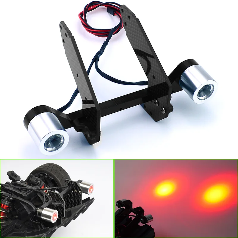 

LED Simulation Carbon Kine Bracket Taillight Highlight for 1/7 ARRMA LIMITLESS V2 Speed Bash Roller F1 Drift Car Parts