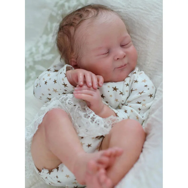 

19-дюймовый 48 см комплект для малышей Reborn Olivia свежий цвет, реалистичный мягкий на ощупь неокрашенный комплект Reborn, детали для самостоятельного изготовления
