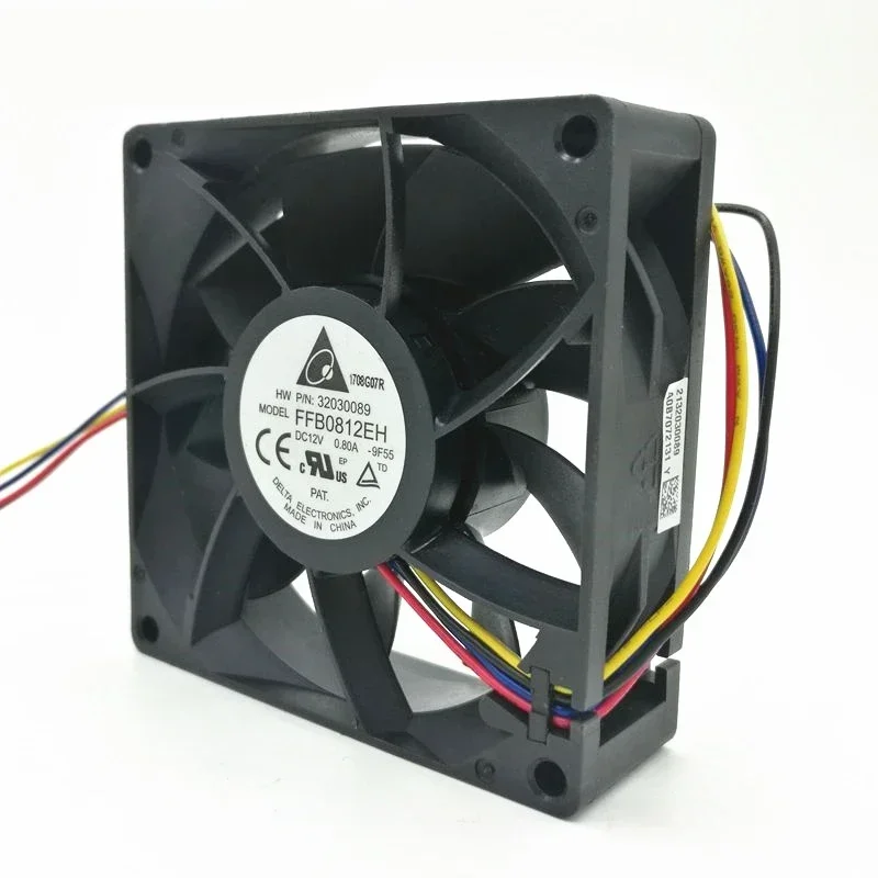 Original Delta FFB0812EH 8CM 80MM 8025 80*80*25MM 12V 0.80A violent wind capacity 4 wire fan with PWM support