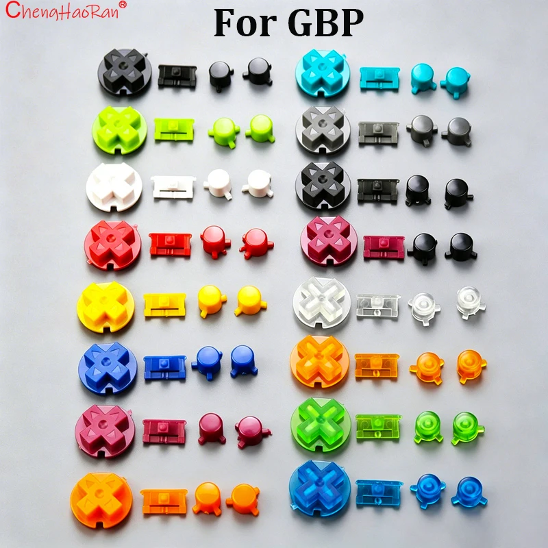 ChengHaoRan 1 ensemble de pièces de rechange de haute qualité 4 en 1 pour console de jeu GBP, boutons de couleur, accessoires