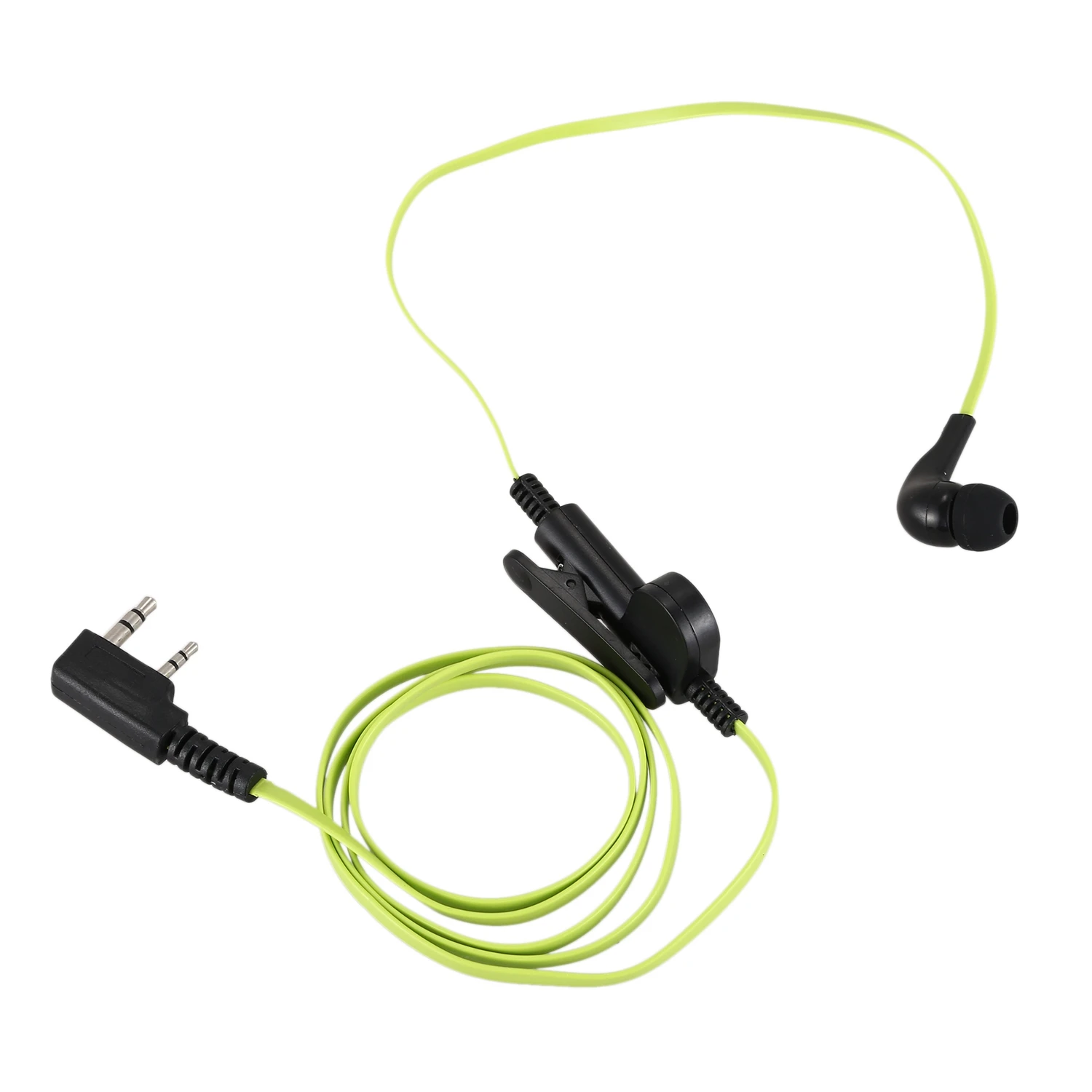 2 Pin Noodle Style Earbud Headphone K Plug Earpiece Headset For Uv5R -888S Uv5R Radio Green Wire