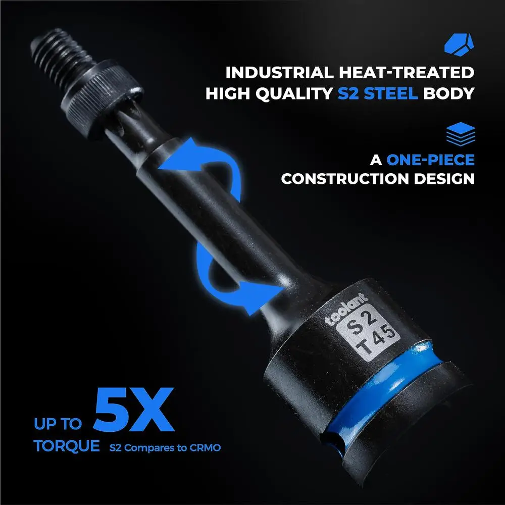 الثقيلة تأثير توركس بت مجموعة 8 قطعة T30-T70 1/2 "S2 الصلب ستار المقبس عدة إصلاح السيارات