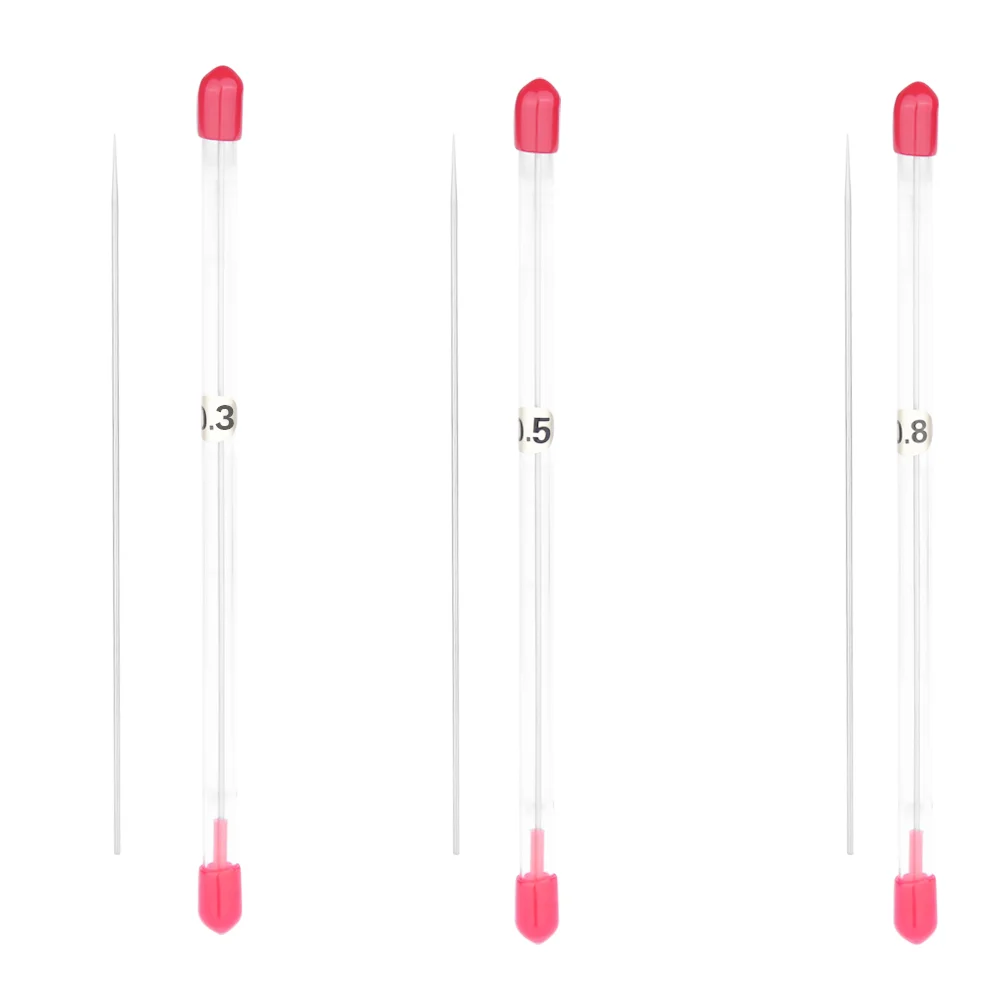 0.3mm, 0.5mm, 0.8mm Airbrush Compression Fit Nozzle Airbrush Needle Nozzle Cap Replacement Parts for Airbrush Accessories