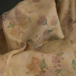 Dyeing Plants Roses Stir Fried Colors Cotton and Linen Fabrics Artistic Bags Windbreakers Shirts Skirts Pants Clothing Fabrics