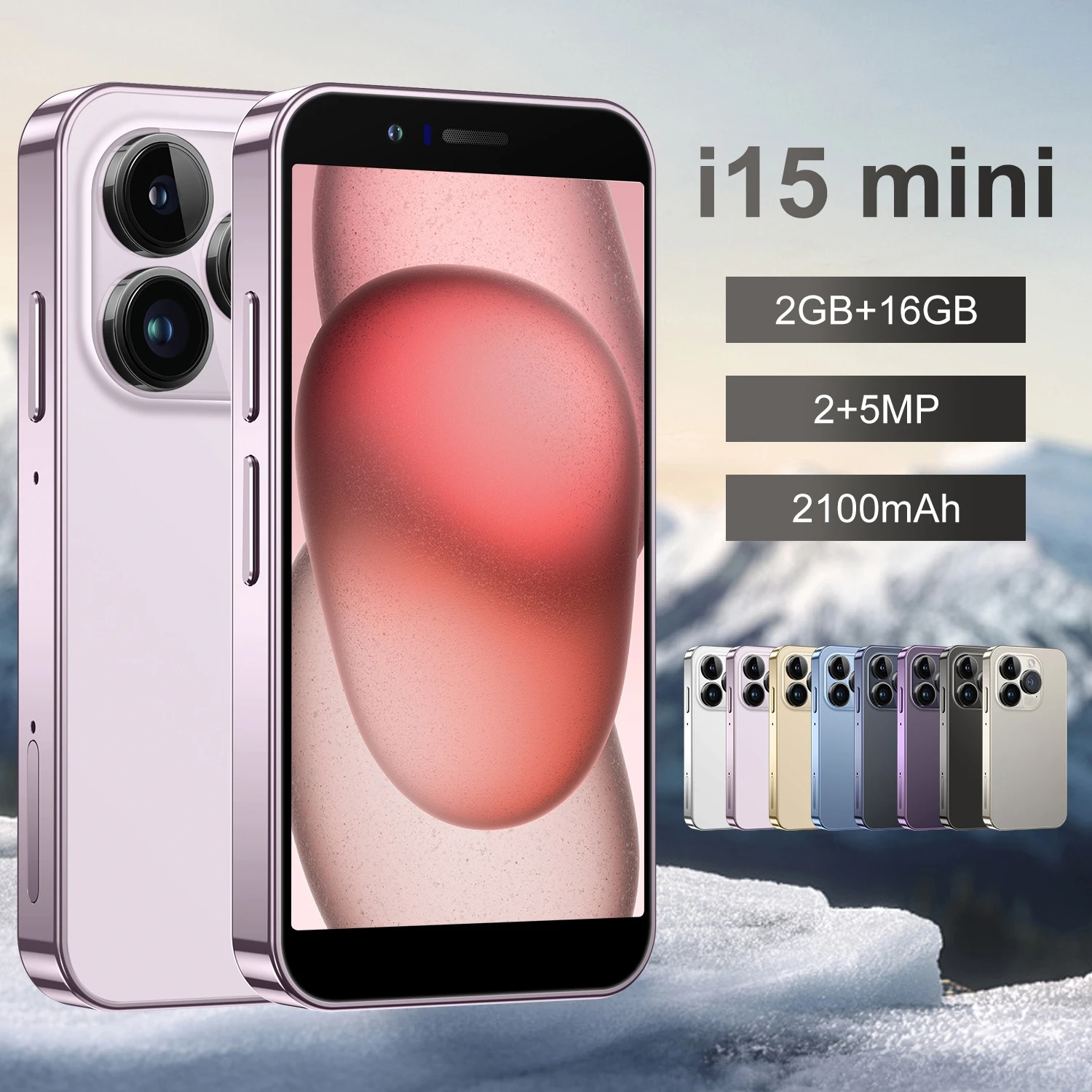 Смартфон FUFFI-Mini i15, 3,0 дюйма, Android 2 + 16 ГБ, 2150 мАч, 2 + 5 Мп