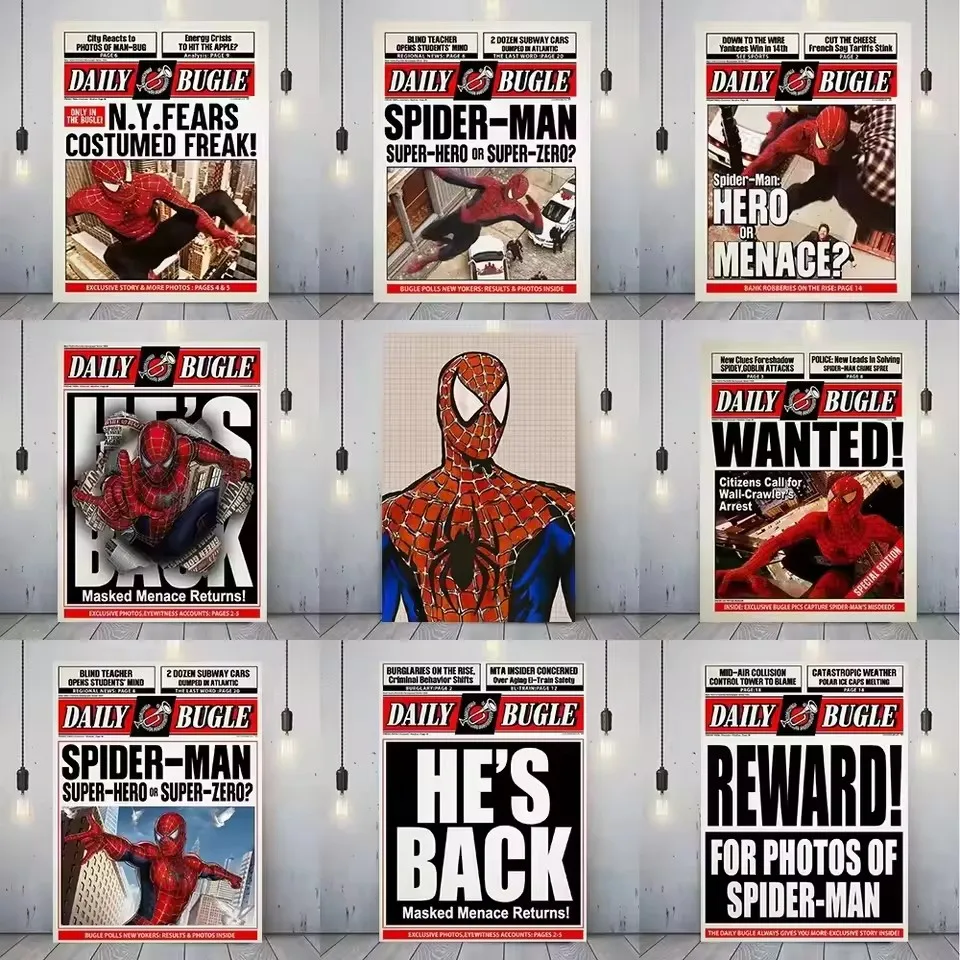 

Classic Movie Marvel Superheroes Spider Man Poster Canvas Painting Wall Art Prints Picture for Living Room Modern Home Decor
