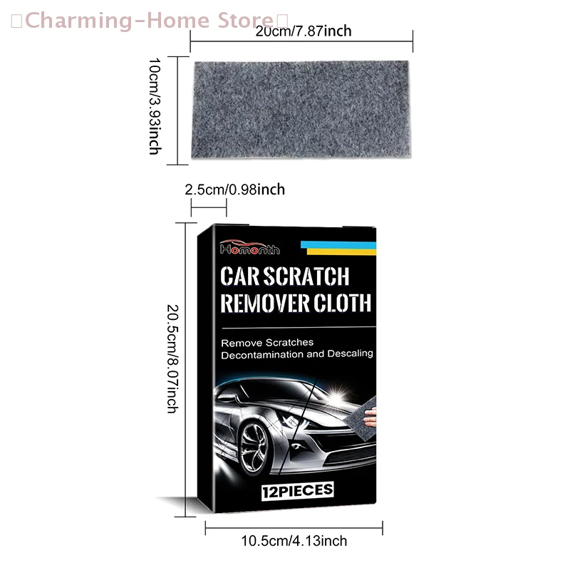 

Набор из 12 нано-салфеток для удаления царапин с автомобиля, чудо-средство для полировки и очистки, наносалфетки для глубоких царапин на лакокрасочном покрытии автомобиля