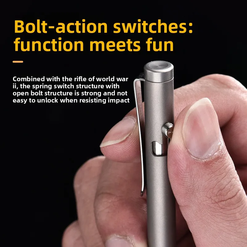 Titanium EDC Pen Tungsten Steel Tip Emergency Window Break Refill Portable Outdoor