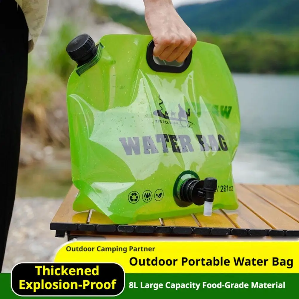 Camping Faltbarer Wasserbeutel mit Zapfhahn 8L Outdoor Wandern Wassereimer Große Kapazität Wasserbehälter Campingbedarf – Detail 11